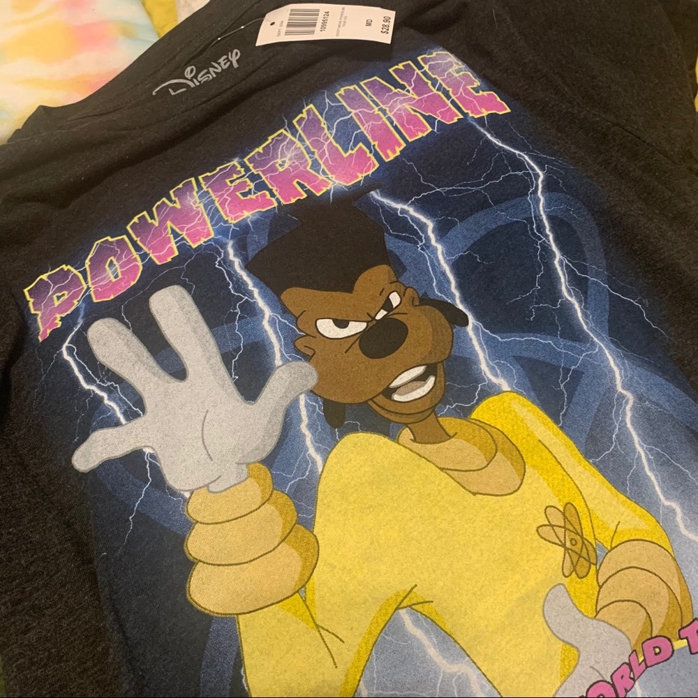 A Goofy Movie Powerline T-shirt Medium Graphic Tee